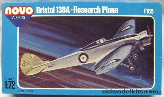 Novo 1/72 Bristol 138A - (ex Frog), F165 plastic model kit